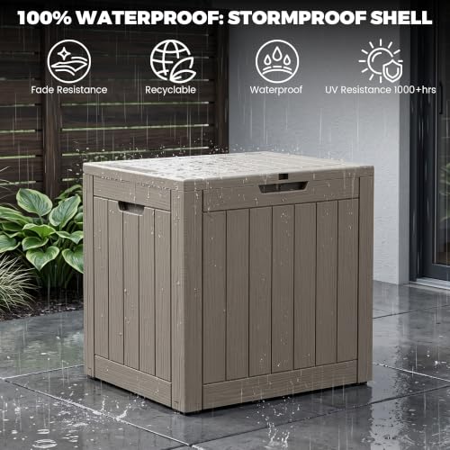 Outdoor Storage Box (Grey / 35 Gallon 3.1 M)