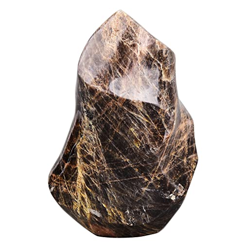 Black Moonstone Flame Shaped Towers Large Healing Crystal Stone Home Decor 1.0
