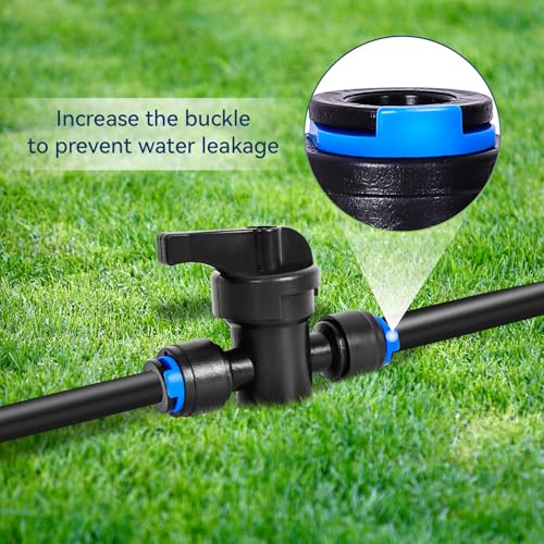40 Pack 1 4" Drip Irrigation Shut Off Valve (Black-1/4" Drip Irrigation Shut Off Valve)