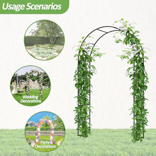 Garden Arch Trellis for Climbing Plants Outdoor (94.5"(H)*55"(L)*7.7"(W))