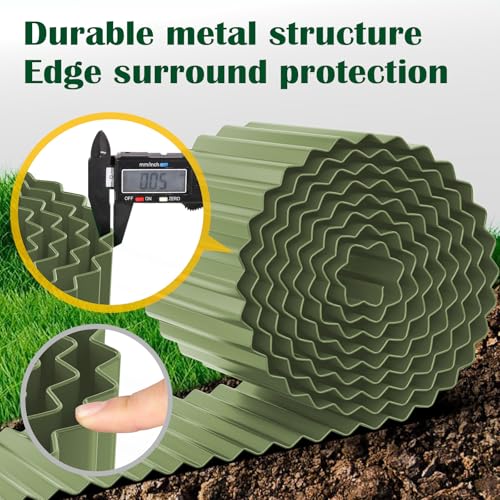 Corrugated Metal Garden Edging 10" x 20Ft (Mint Green)