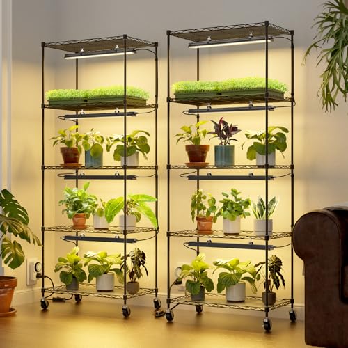 CX91 Plant Stand with Grow Light (Yellow-CX91 / 23.6x13.8x59IN)