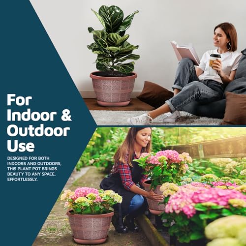 10 Inch Whiskey Barrel Planters Outdoor Pack of 10 (10 Count)