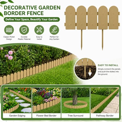 Garden Border Plastic Edging (Timber / 20ft.)