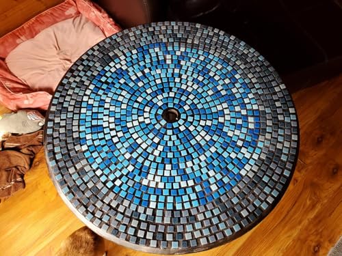 3 4 inch Quartz Glass Mosaic Tiles for Crafts (Blue)