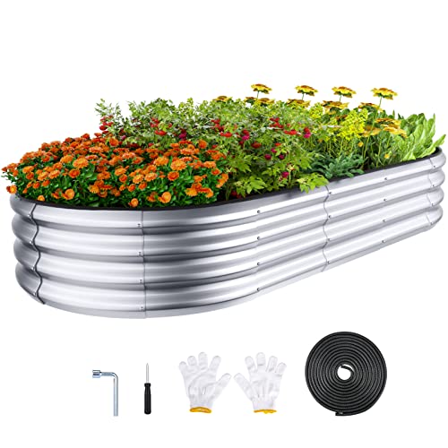 Raised Garden Bed Kit (Silver / 6×3×1 ft)