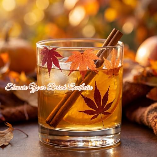 48 Pcs Dried Pressed Fall Maple Leaf for Cake Decorating (Maple Leaf)