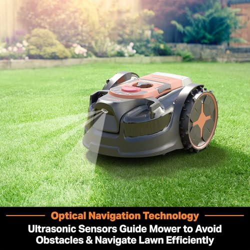 OcuMow VBRM601YCM AD Robot Mower with Parallel Cutting (Mows up to 2600 Square Feet + 8.0Ah)