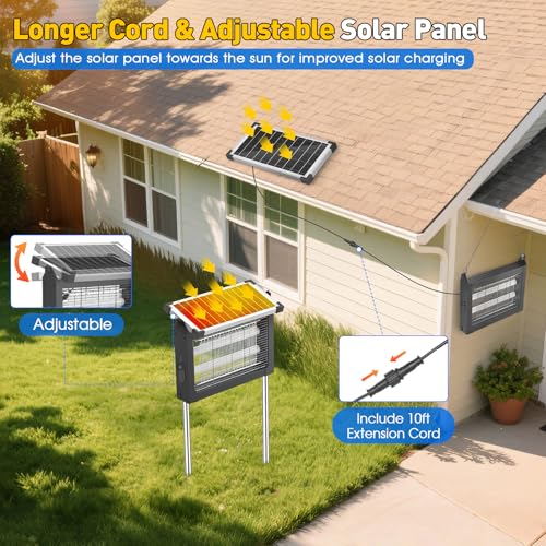 Solar Bug Zapper Outdoor (Gray)