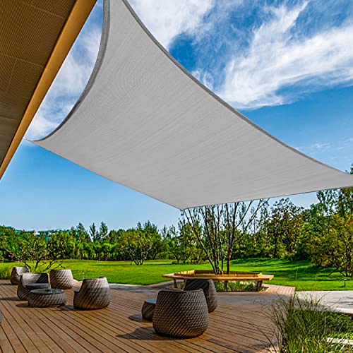 12'x16' Sun Shade Sail Gray Curved Rectangle (Gray / 1 2' X 1 6')