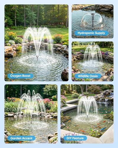 Solar Pond Filter & 1600GPH Pump Kit (120W-Solar Powered)