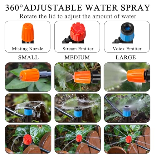 260FT Drip Irrigation System Kit (260 FT (40FT Main tube + 220FT Distribution tube))