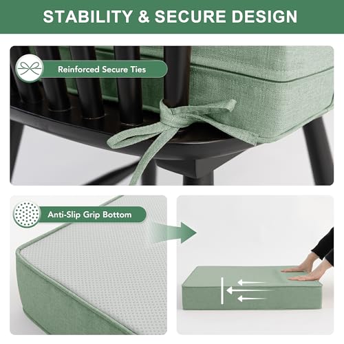 Outdoor Cushions for Patio Furniture (Sage Green / 4P/19*19+19*17 Inch)