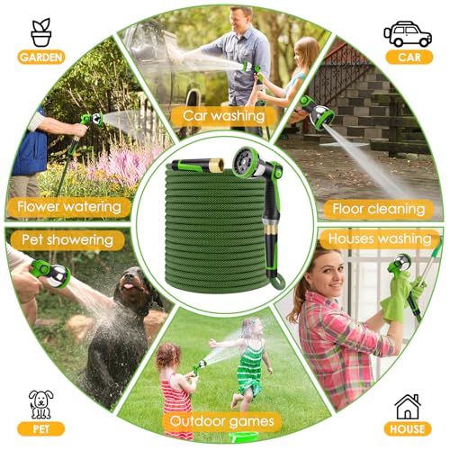 Non Expandable Garden Hose 150 FT (Green / 150ft)