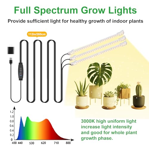 10.2'' 3 Head Grow Light Strips (Warm / 10.2Inch 3 Head 1 Pack)