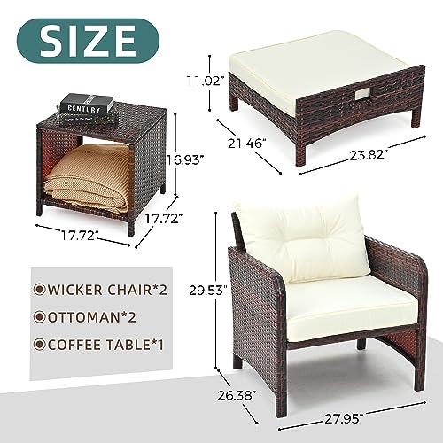 5 Pieces Patio Furniture Set