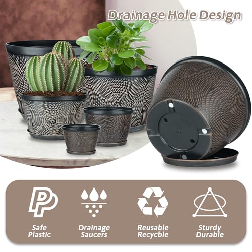 12 Inch 4 Pack Large Pots