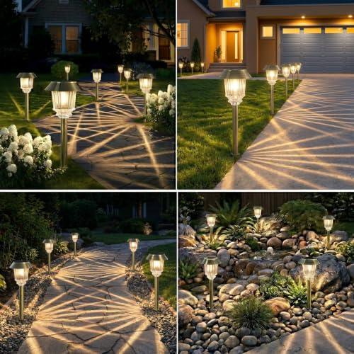 Solar Pathway Lights Outdoor (Bronze / 4 Packs)