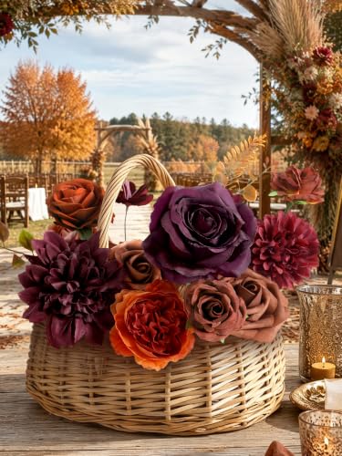 Fall Artificial Flowers (Burgundy)