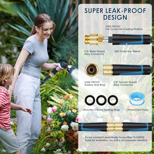 Non Expandable Garden Hose 25 FT (Blue / 25ft)