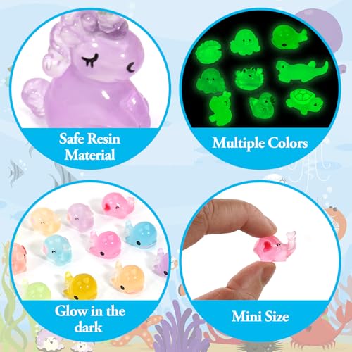 Luminous Mini Resin Animals to Hide (72 Count)