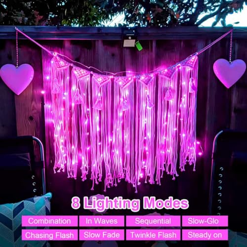4 Pack Solar Fairy Lights (Pink / 4Pack*100LED)