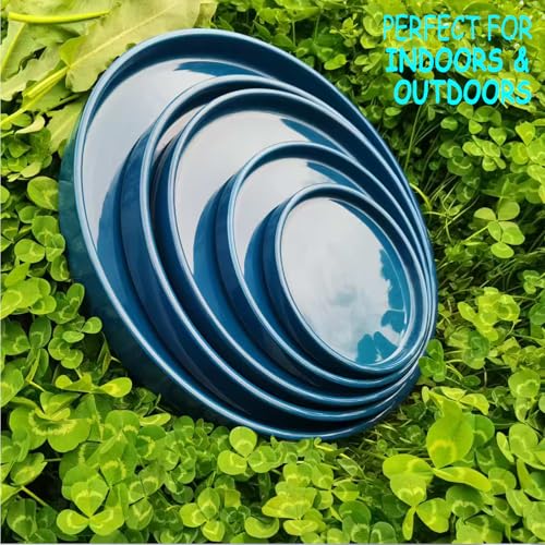 Blue Ceramic Pot Saucer (12in(1 Pack) / blue)