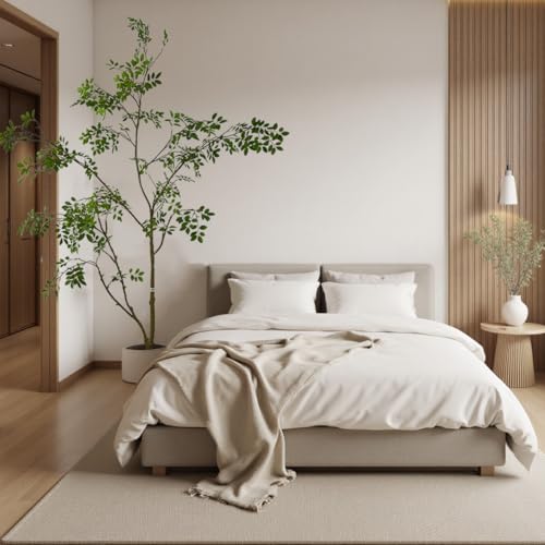 Artificial Elm Tree Faux Elm Tree 7ft Tall Fake Plant in Pot Fake Silk Tree Faux Plants Indoor (7ft)