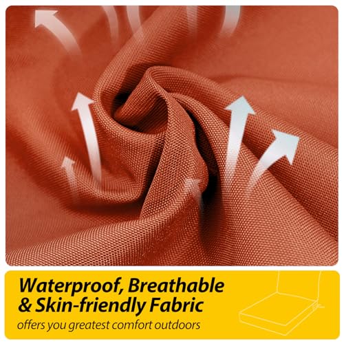 Outdoor Chair Cushions (Rust / 24"x24"x5" / 24"x19")