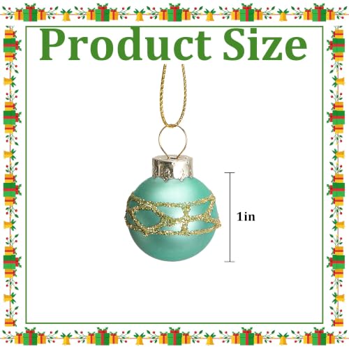 48 Pcs Christmas Mini Glass Ball Ornaments (B Style / 48 Pcs)