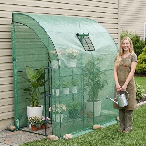 Walk in Greenhouse (Green / 6.5x3.3x6.6 ft)
