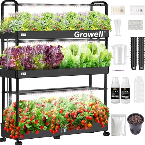 Hydroponics Growing System Kit with 48 Large Buckets (3-Tier/48 Large Pods)