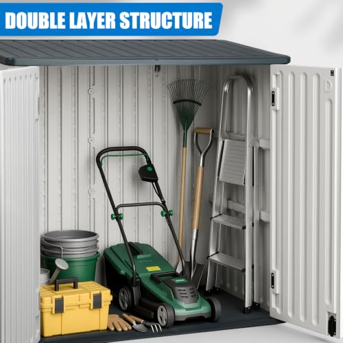 Horizontal Resin Storage Shed (White / 35 Cuft/No Shelves)