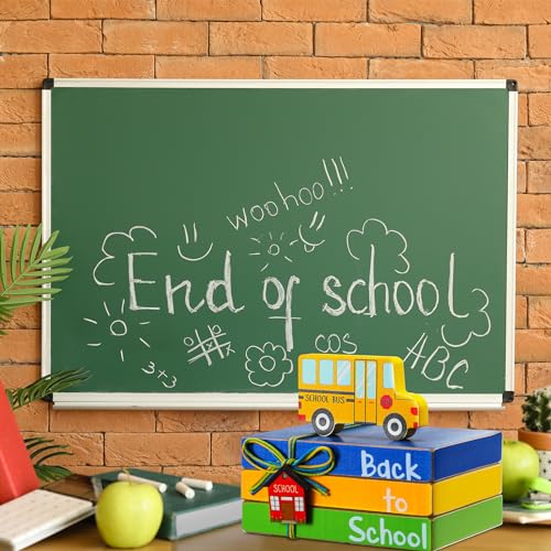4 Pcs Back to School Table Decorations Wooden School Bus Tabletop (Bus School)