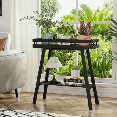 Bamboo Plant Stand Indoor (Bamboo Black)