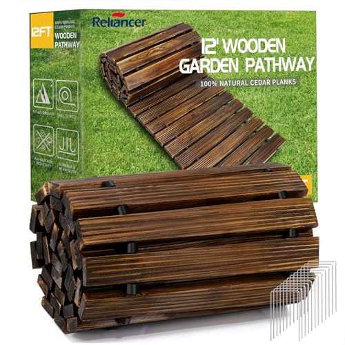 12' Wooden Garden Pathway (12ft (L) x 22in (W) / Brown-straight)