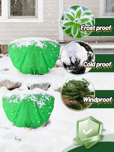 3Pcs 19.6x39.3" 70GSM Thick Plant Covers Freeze Protection for Winter Shrub (19.6in x 39.3in)