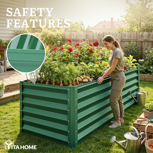 6x3x3ft Large Raised Garden Bed Kit (Green / 6x3x3ft)