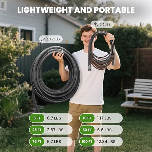 5FT Garden Hose Lay Flat Lightweight Flexible Water Hose (5FT)