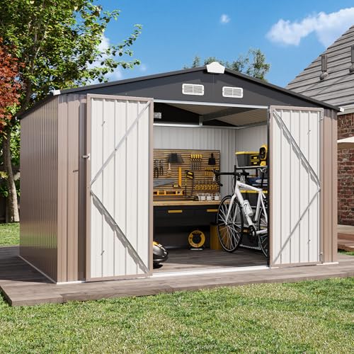 8x6 FT Outdoor Storage Shed (Brown / 8'x6')