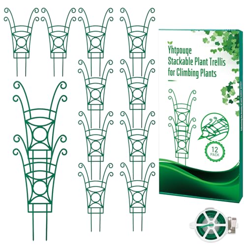 12 Pack Stackable Plant Trellis for Potted Plants