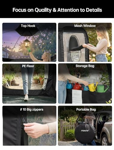 Pop Up Greenhouse Tent (90.6"Tall Black Greenhouse)