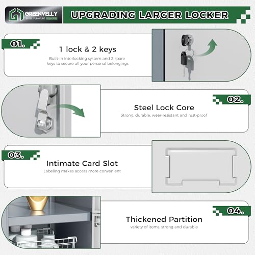 Metal Locker with 6 Doors (White Grey / 6 doors)