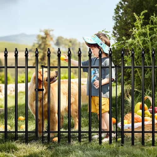 32" H x 24" W Metal Garden Fence with Gate (36 Sq Ft)