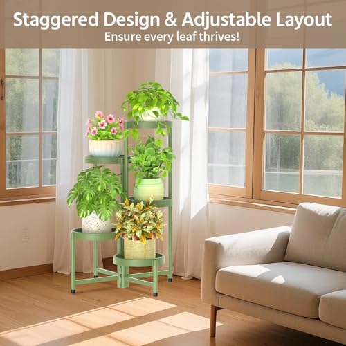 Plant Stand Indoor Outdoor Tall with Plastic Tray