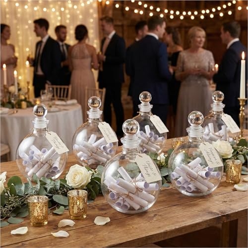 1 Pcs 8.5 oz Glass Potion Bottles with Cork (Stylish)