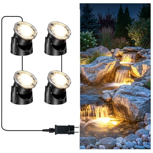 LED Pond Lights 4 (4 Warm White Lights-Corded Electric)