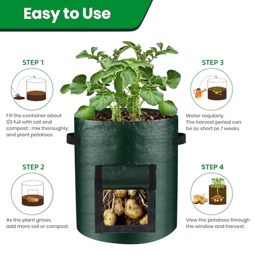 10 Gallon 3 Pack Potato Grow Bags (3 Count)