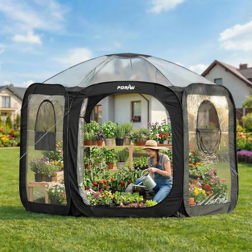 Pop Up Greenhouse Tent (90.6"Tall Black Greenhouse)