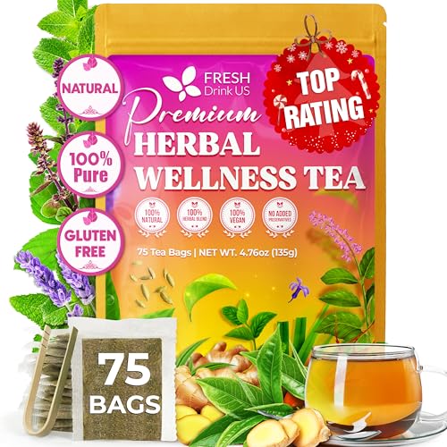 Premium Herbal Wellness Tea Bags (75 Tea Bags)